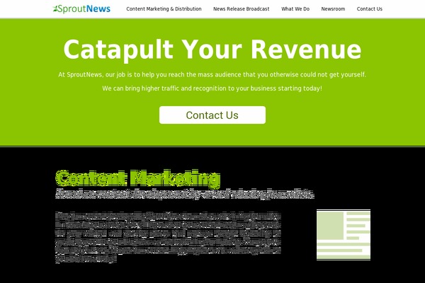 Sprout theme site design template sample