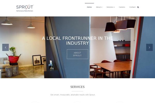 Sprout theme site design template sample