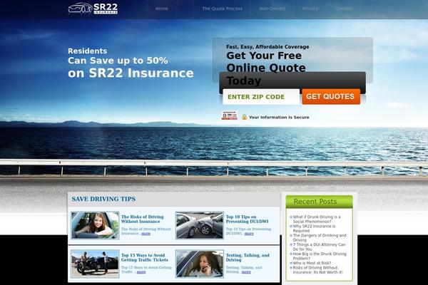 Insurance theme site design template sample