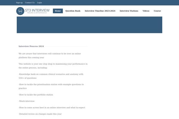st3interview.com site used Ask-me-child-theme