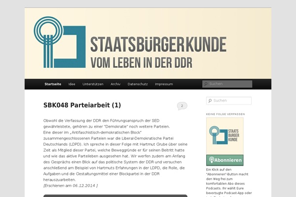 Site using Podlove Web Player plugin