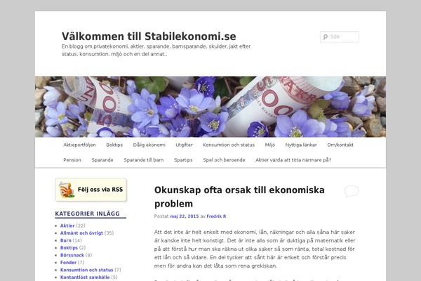 Site using Twenty Eleven Theme Extensions plugin