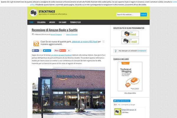 stacktrace.it site used Bootstrap Blog
