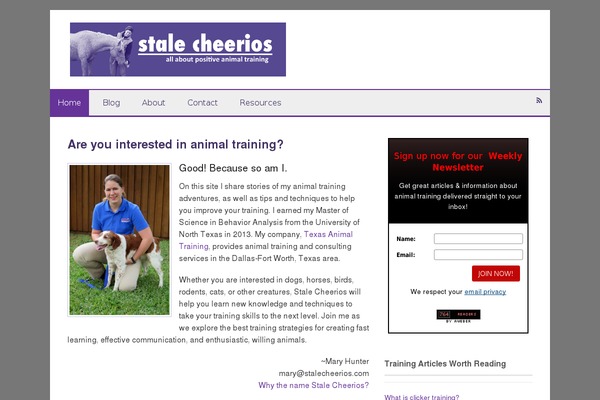 stalecheerios.com site used Woo Child