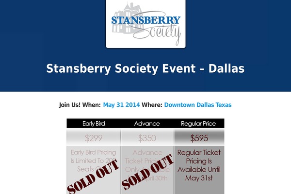 stansberrydallas.com site used Conferences