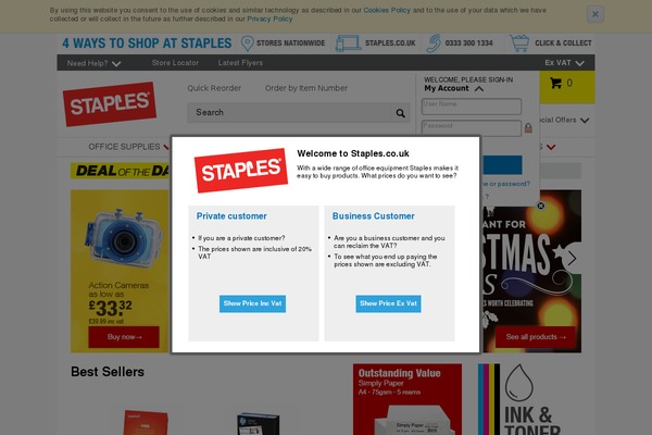 staples theme websites examples