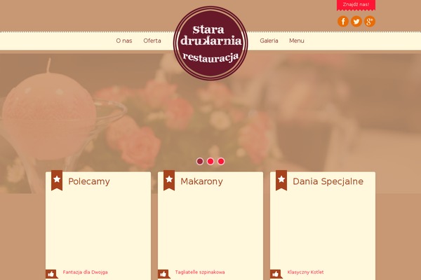 Ristorante theme site design template sample