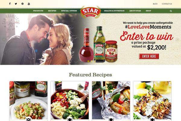 Star theme site design template sample