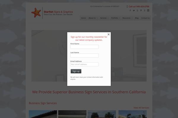starfish theme websites examples