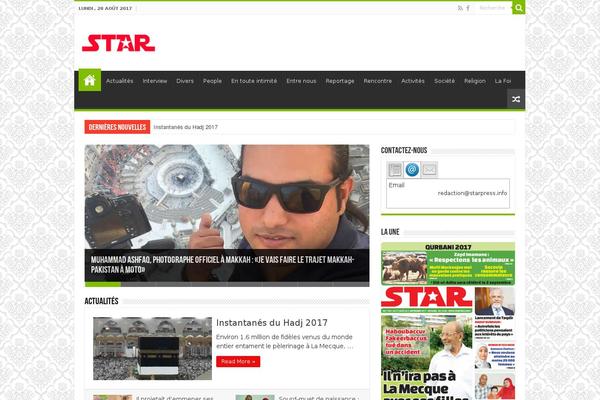 Sahifa theme site design template sample