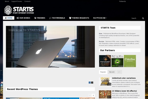 Flatmagazine theme websites examples