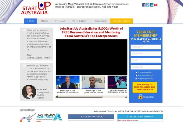 startup-australia.com.au site used Startupau