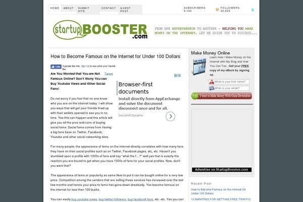 Site using Sociable plugin