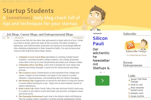 startupstudents.com site used Ice-317