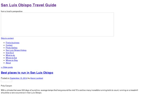 stayinslo.com site used Visitslo