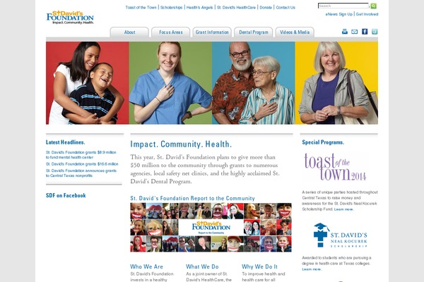 stdavidsfoundation.org site used Sdf