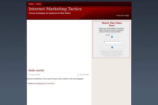 Default theme site design template sample