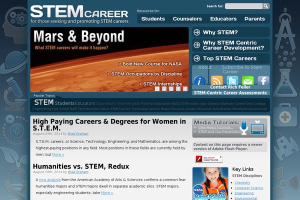 Stem theme site design template sample