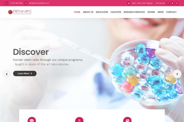 Site using WordPress Landing Pages plugin
