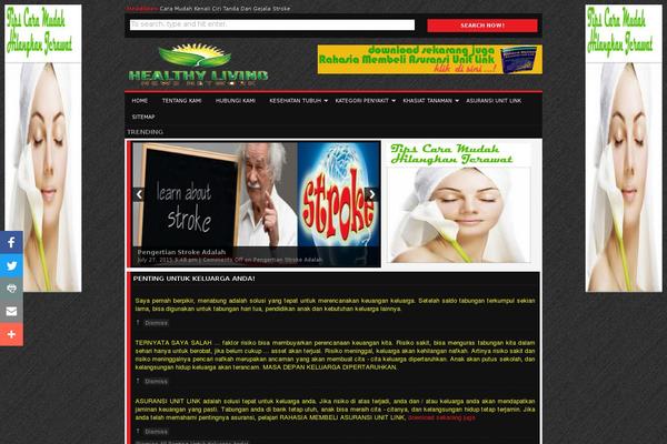 Site using Social Widget plugin