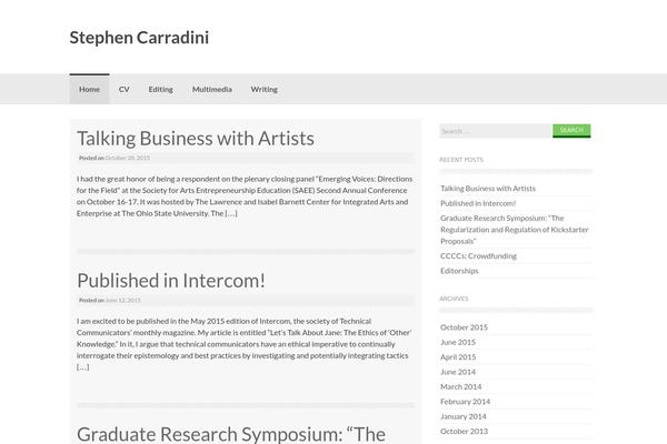 stephencarradini.com site used Three-blog