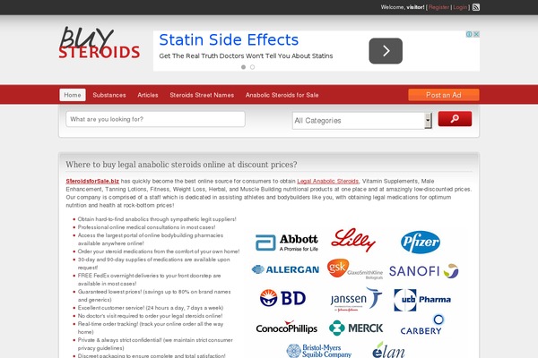 steroidsforsale.biz site used Classipress Child Theme