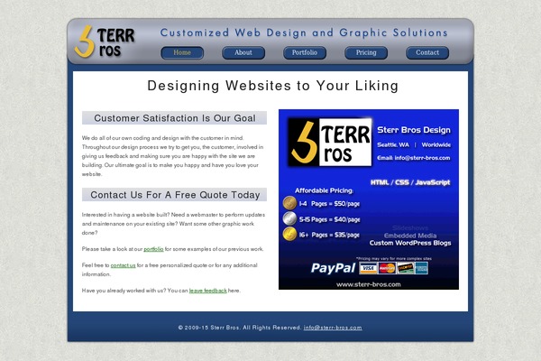 Parallax-one theme site design template sample