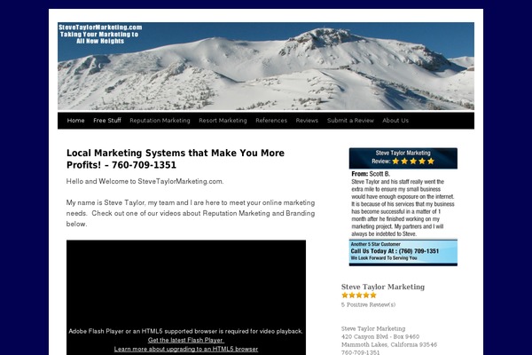 Site using Elementor plugin