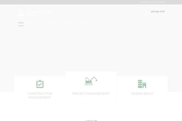 Construction theme site design template sample