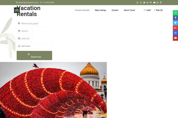 Wprentals theme site design template sample