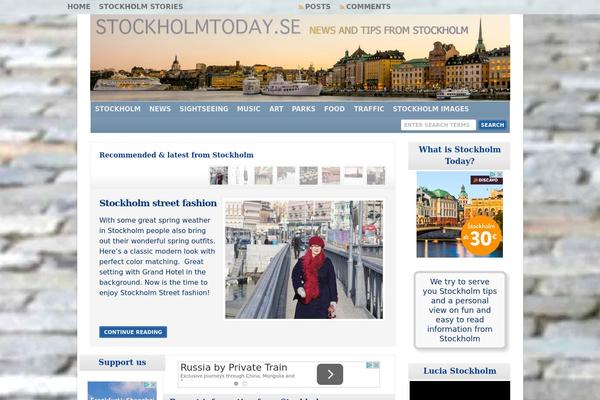 stockholmtoday.se site used Wp-travel-magazine