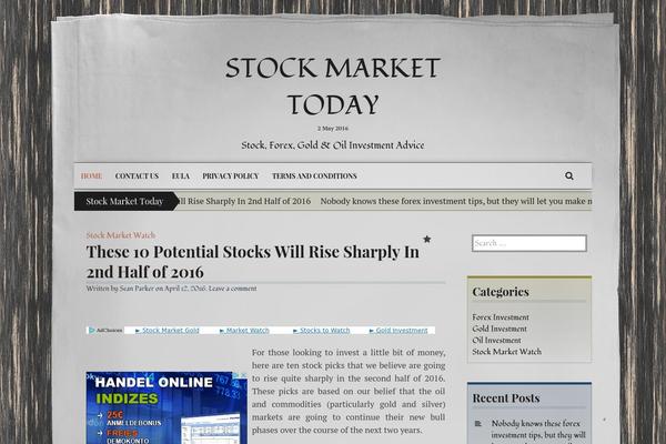 Justnews theme site design template sample