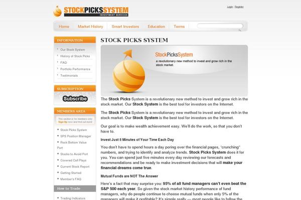 stockpickssystem.com site used Sps