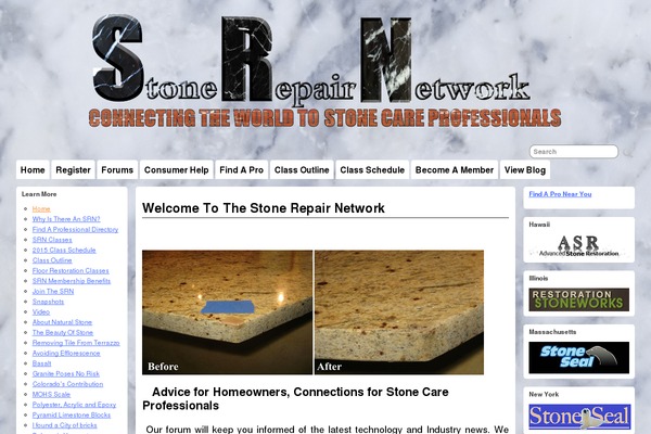 stonerepairnetwork.com site used Agency-ecommerce