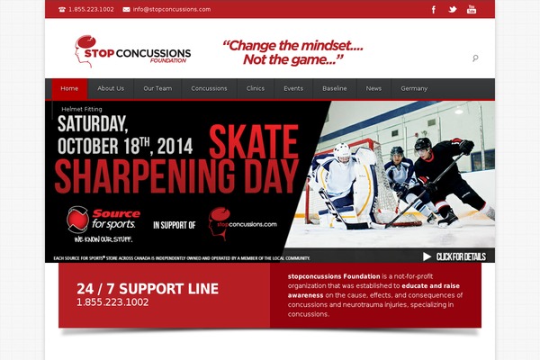 stopconcussions.com site used Childthemedivi