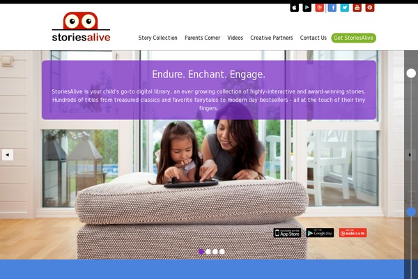 stories-alive.com site used Customify