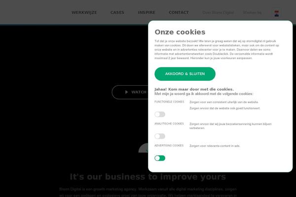 Storm theme site design template sample