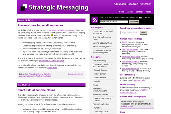 Monash theme site design template sample