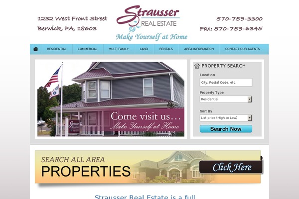 strausserrealestate.com site used AgentPress