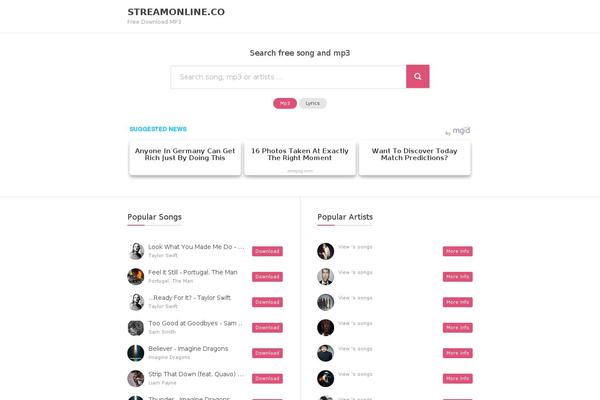 streamonline.co site used Musicav2