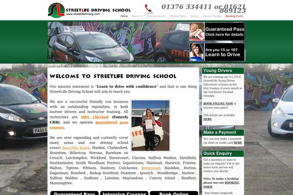 streetlifedriving.com site used Layers-elementor