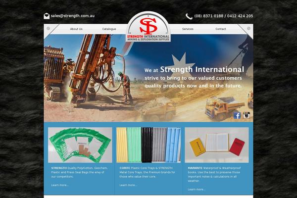Strength theme site design template sample