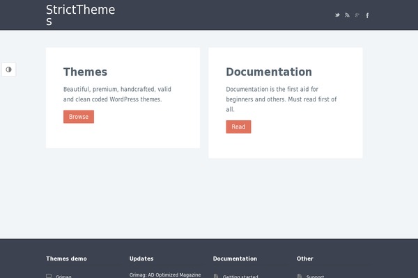 StrictOne theme websites examples