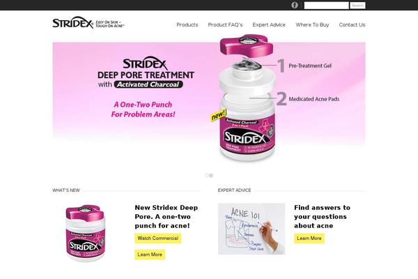 stridex.com site used Stridex