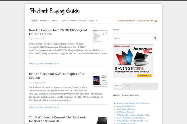 Hemingway_child theme site design template sample