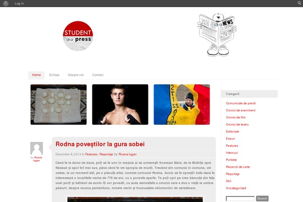 studentpress.ro site used Yuki Blogger