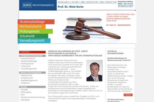 studienplatzklagen.com site used Atis