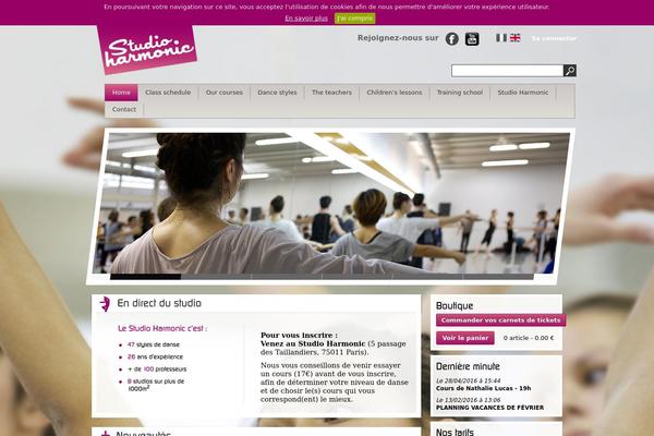 Harmonic theme site design template sample