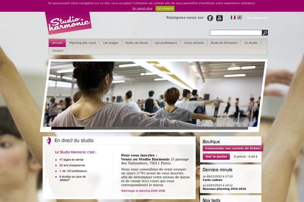 Harmonic theme site design template sample