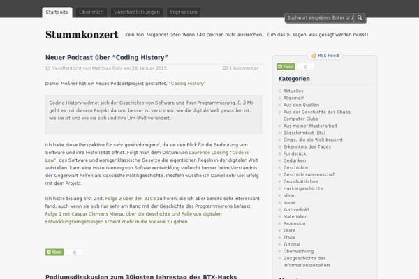stummkonzert.de site used Hannover